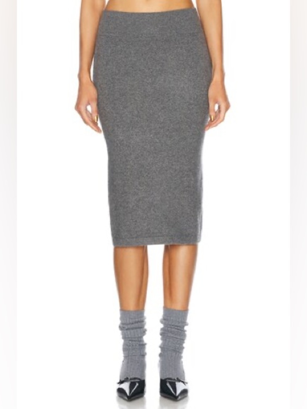 New Enza Costa Cashmere Skirt in Thunder